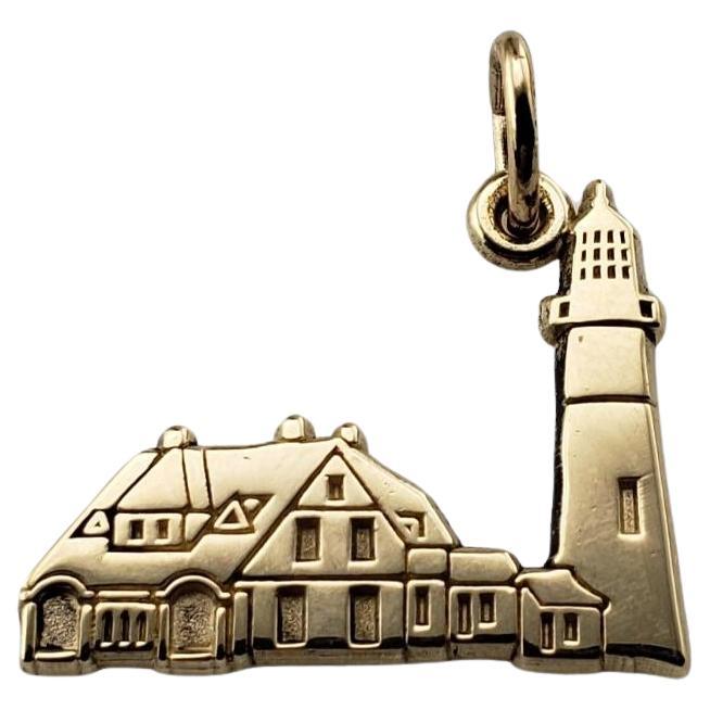 14 Karat Yellow Gold Lighthouse Charm #16039 For Sale
