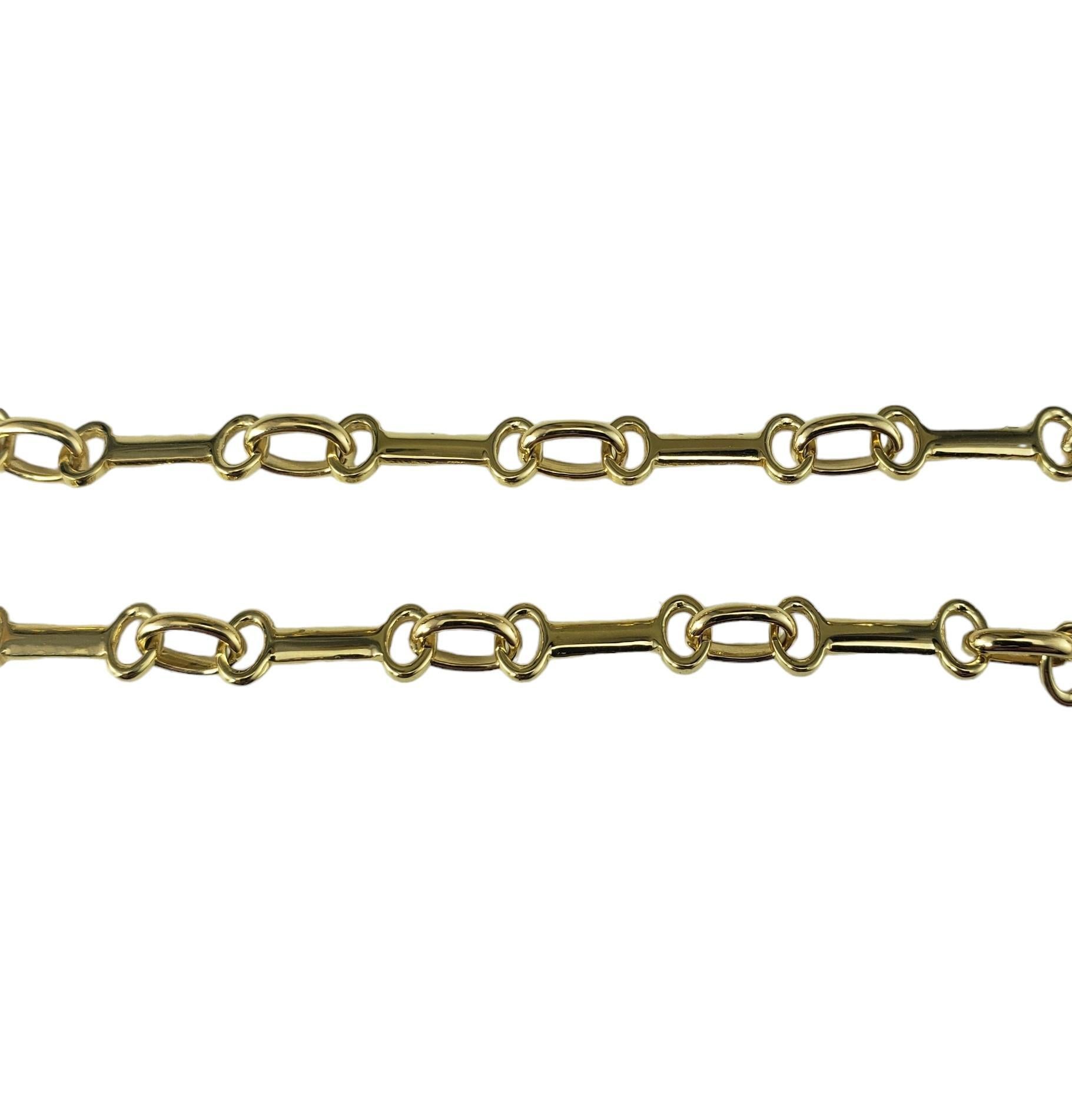 14 Karat Yellow Gold Link Bracelet #16922 In Good Condition For Sale In Washington Depot, CT
