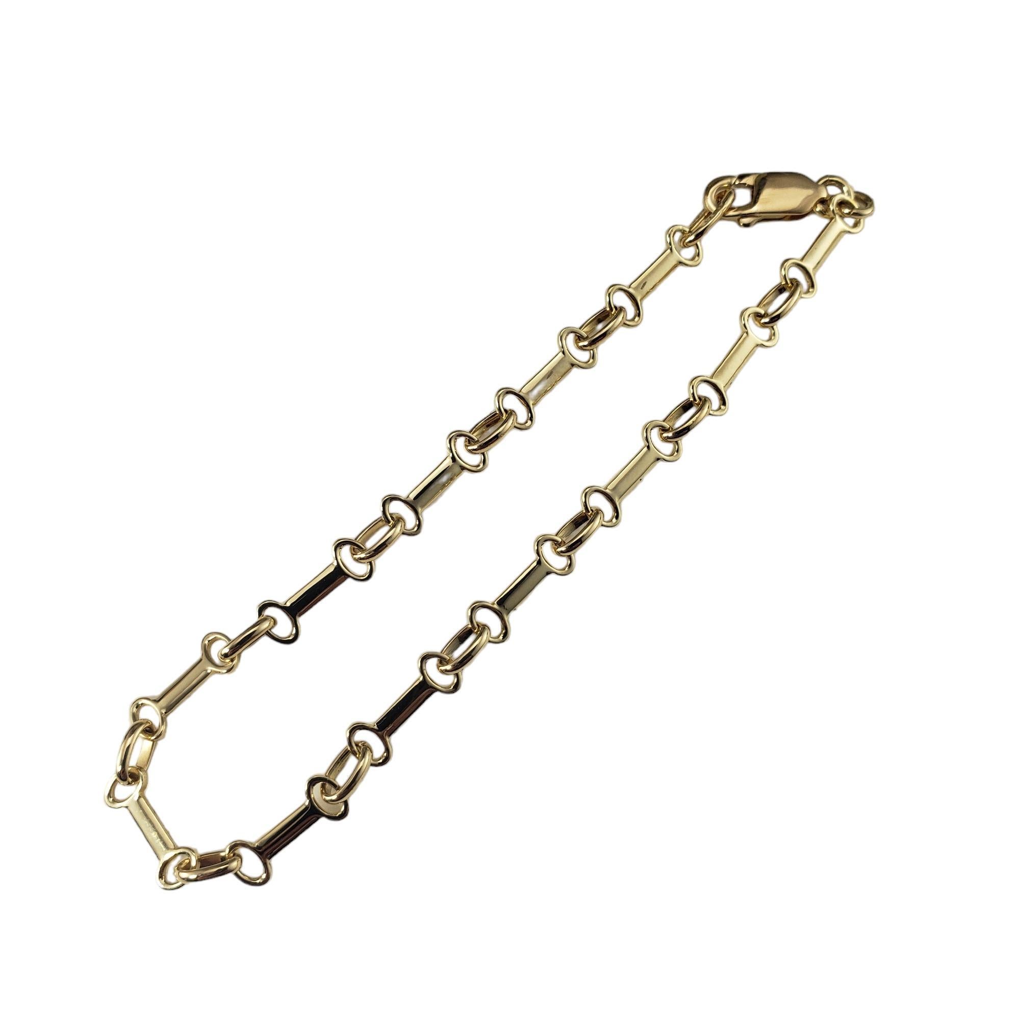 Women's 14 Karat Yellow Gold Link Bracelet #16922 For Sale