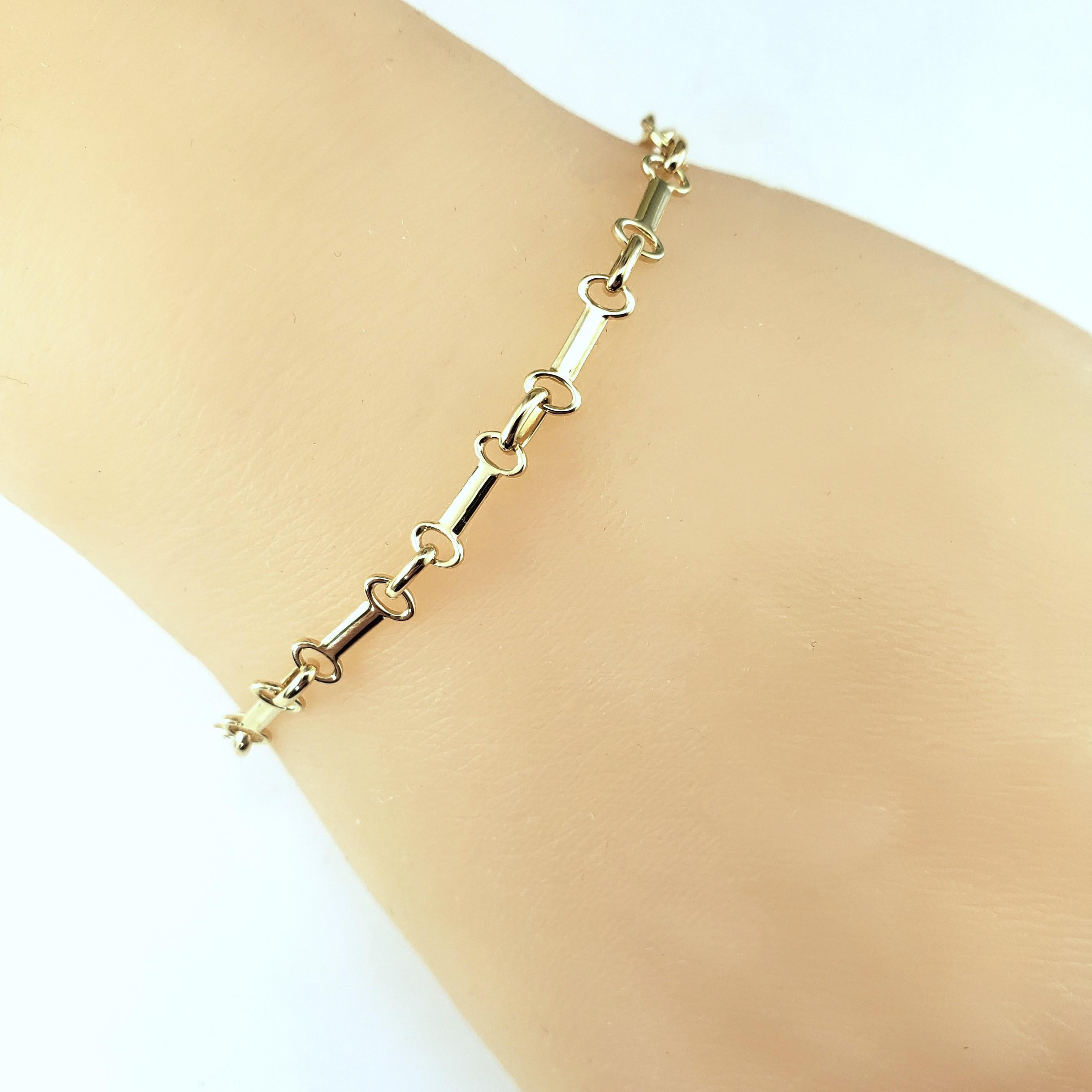 14 Karat Yellow Gold Link Bracelet #16922 For Sale 3