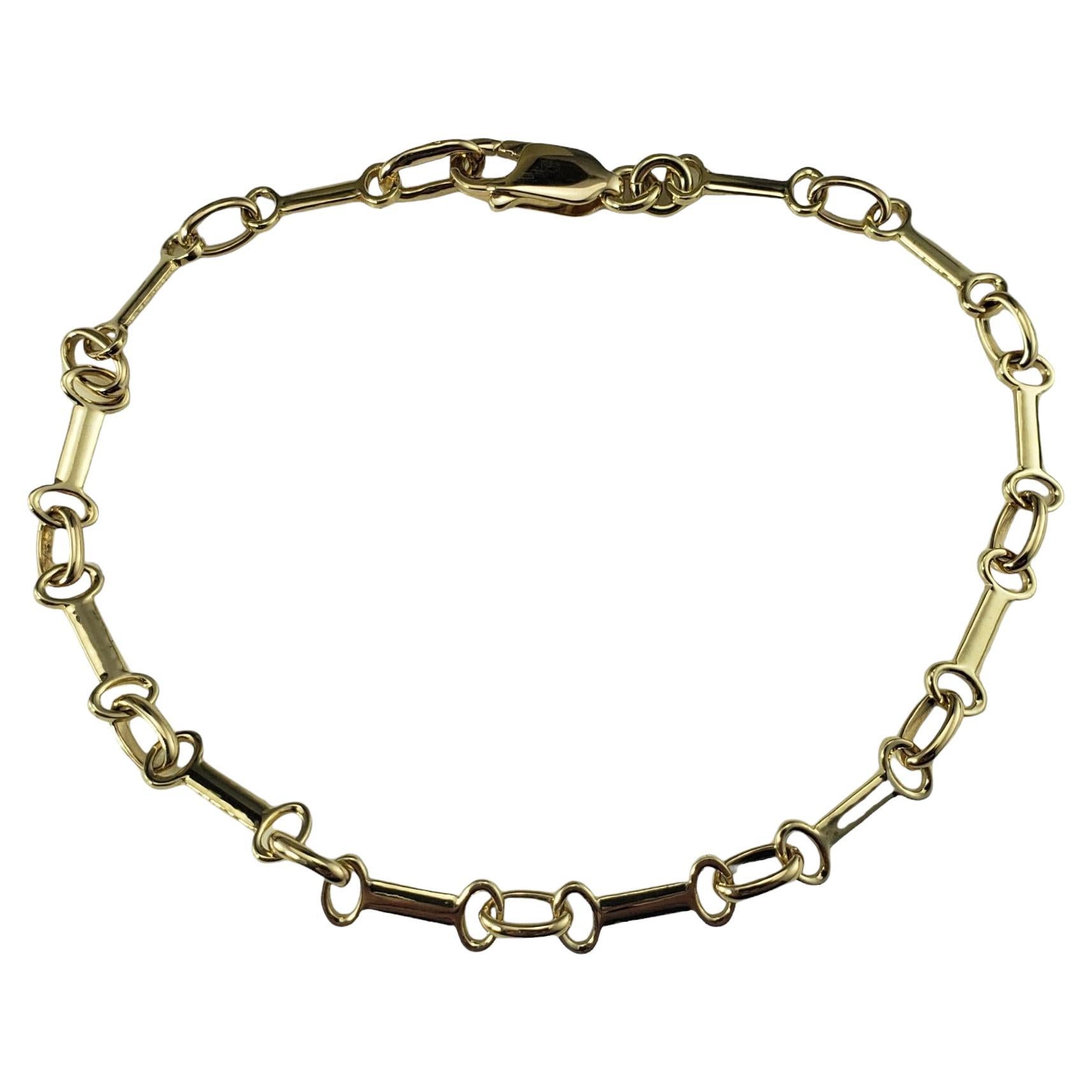 14 Karat Yellow Gold Link Bracelet #16922 For Sale