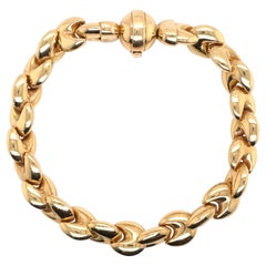 14 Karat Yellow Gold Link Bracelet 22.4 Grams Made in Italy