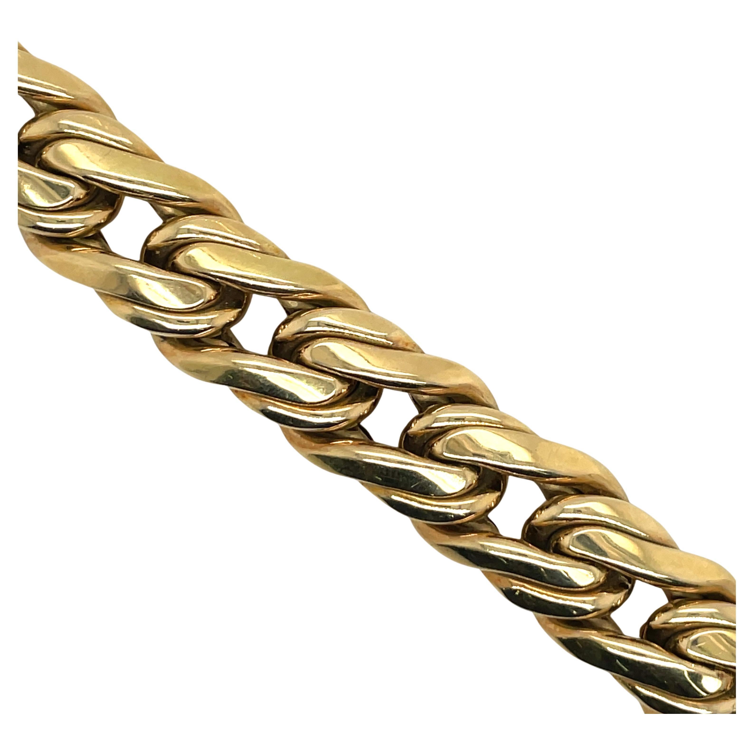 14 Karat Yellow Gold Link bracelet weighing 32.5 grams, made in Italy.
More Link bracelets in stock.
Search Harbor Diamonds.