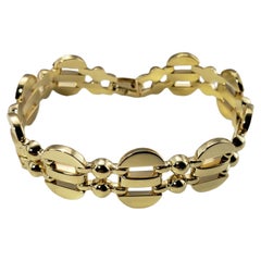14 Karat Yellow Gold Link Bracelet 7"