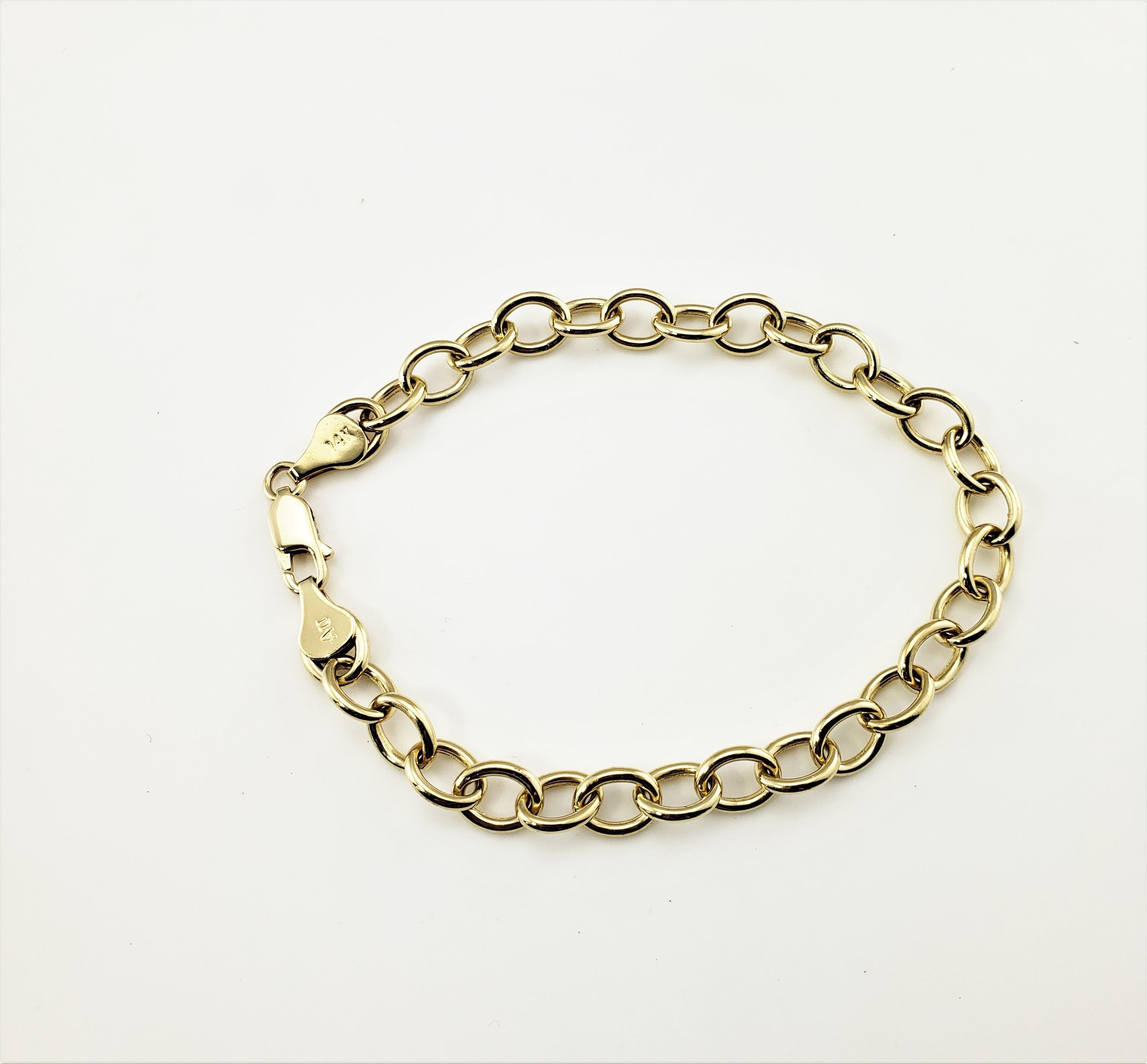 14 Karat Yellow Gold Link Bracelet In Good Condition In Washington Depot, CT