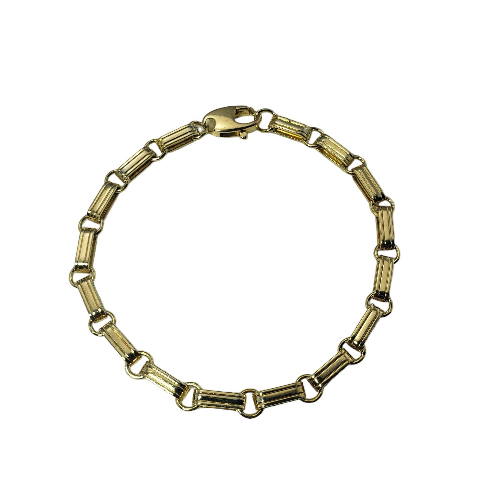 Bracelet à maillons en or jaune 14 carats en vente 3