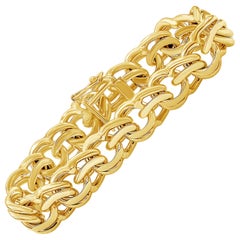 Retro 14 Karat Yellow Gold Link Bracelet