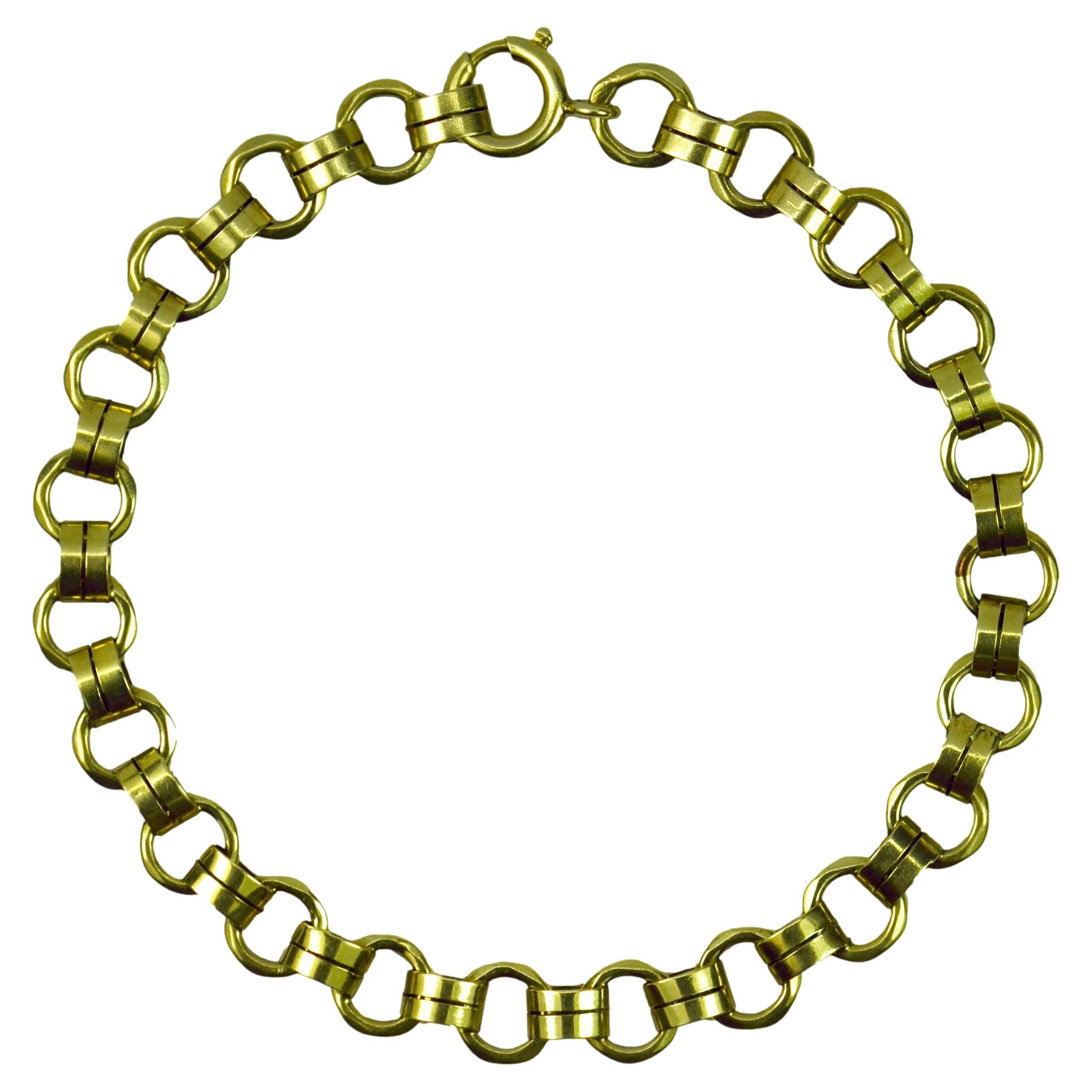 14 Karat Yellow Gold Link Bracelet