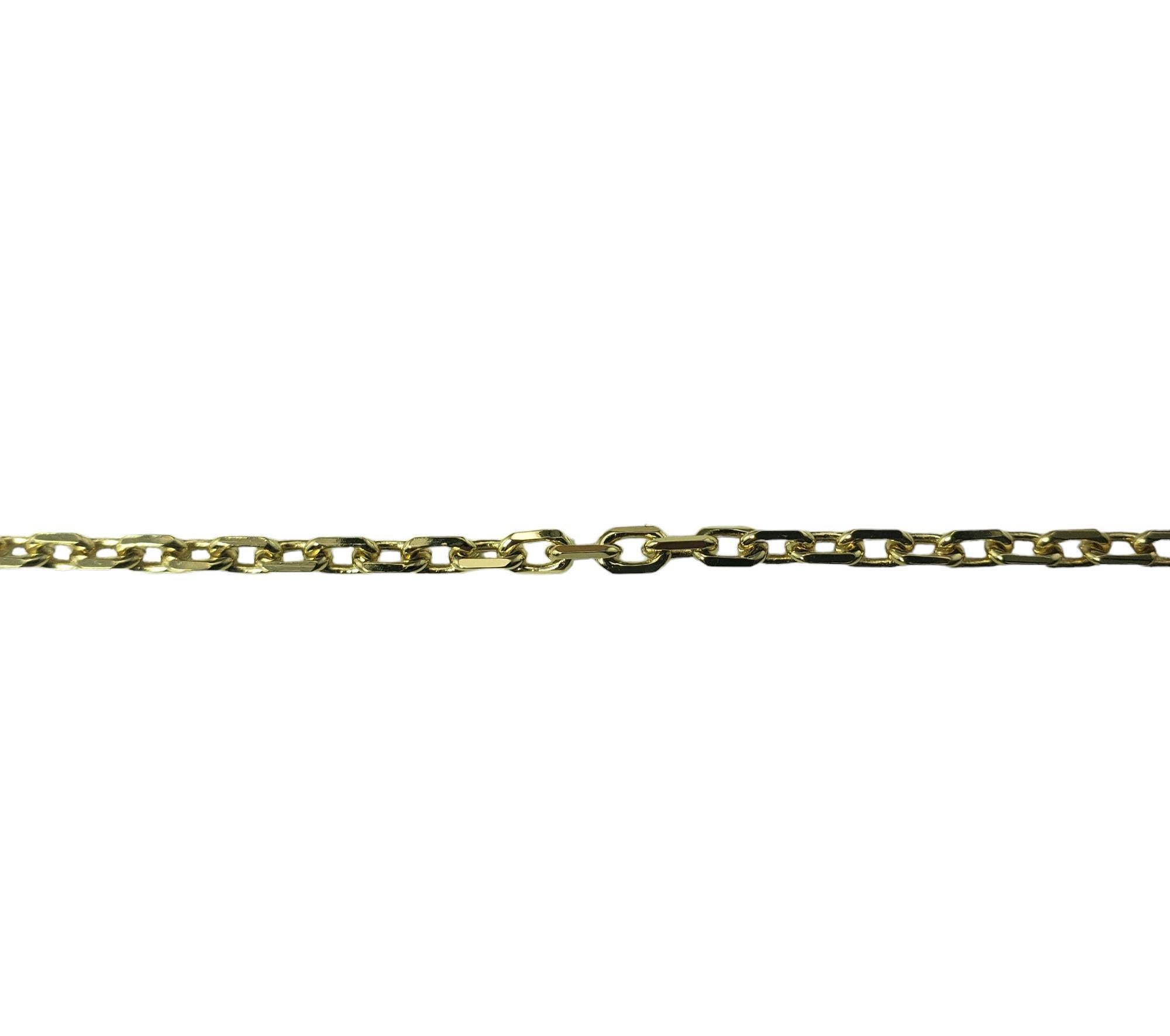 14 Karat Yellow Gold Link Necklace #15605 In Good Condition In Washington Depot, CT