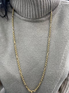 14 Karat Yellow Gold Link Necklace 25.6 Grams 36.5 Inches