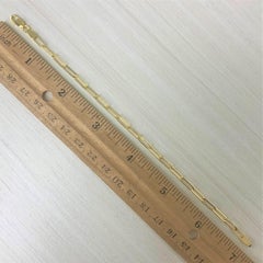 14 Karat Yellow Gold Link Paperclip Chain Link Bracelet 1.7 g
