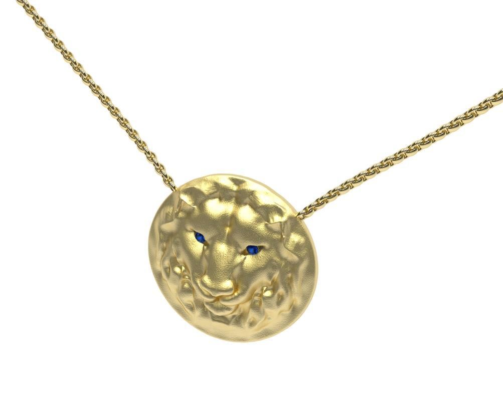 gold lion necklace womens