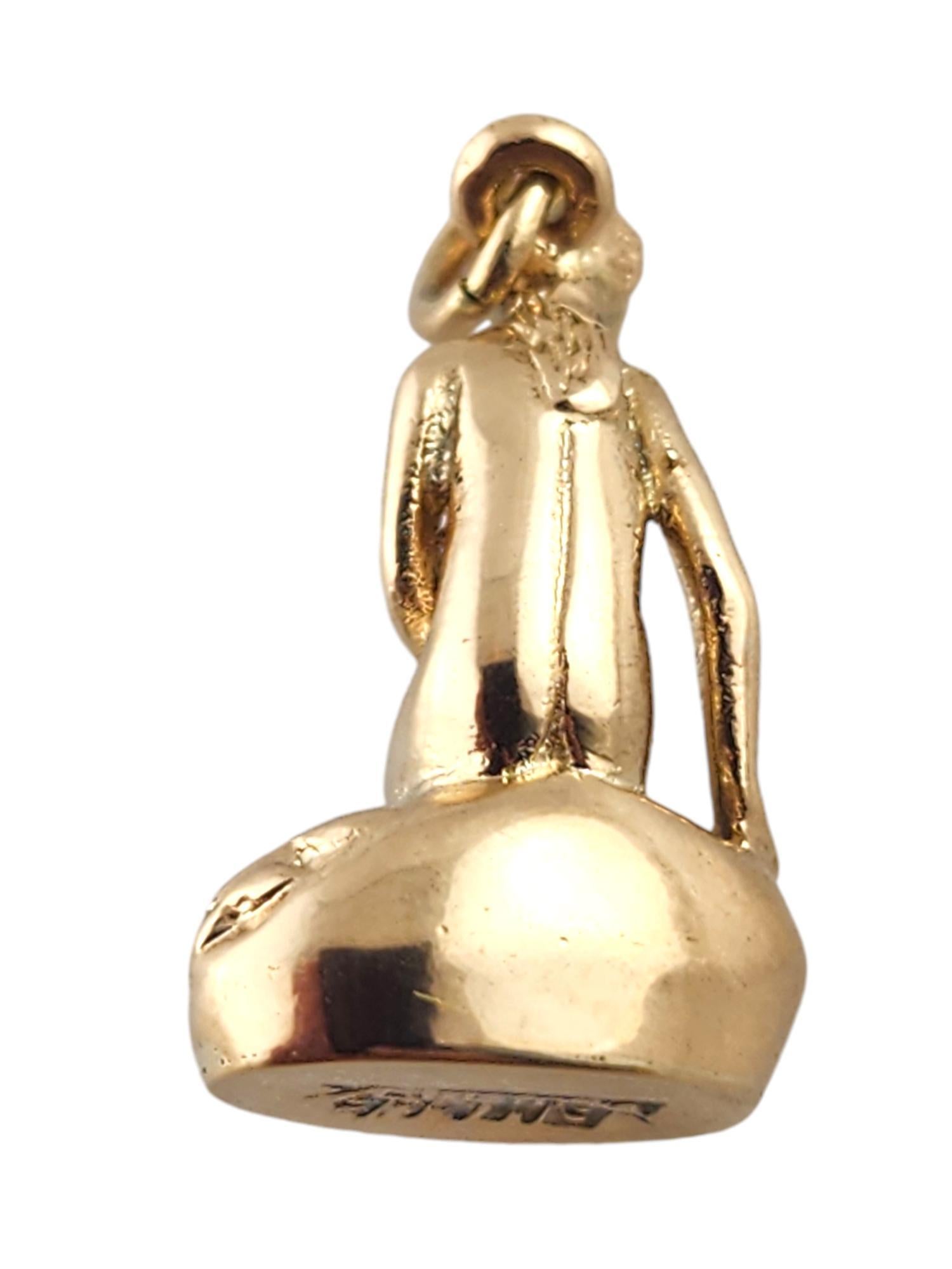 14 Karat Yellow Gold Little Mermaid Charm #19258 For Sale 1