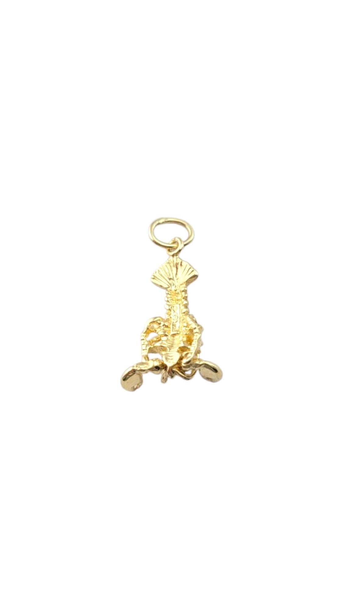 Breloque mousqueton en or jaune 14 carats #21326 Pour femmes en vente