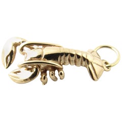 14 Karat Yellow Gold Lobster Charm