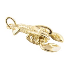 14 Karat Yellow Gold Lobster Charm