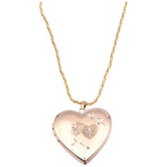 14 Karat Yellow Gold Locket Necklace