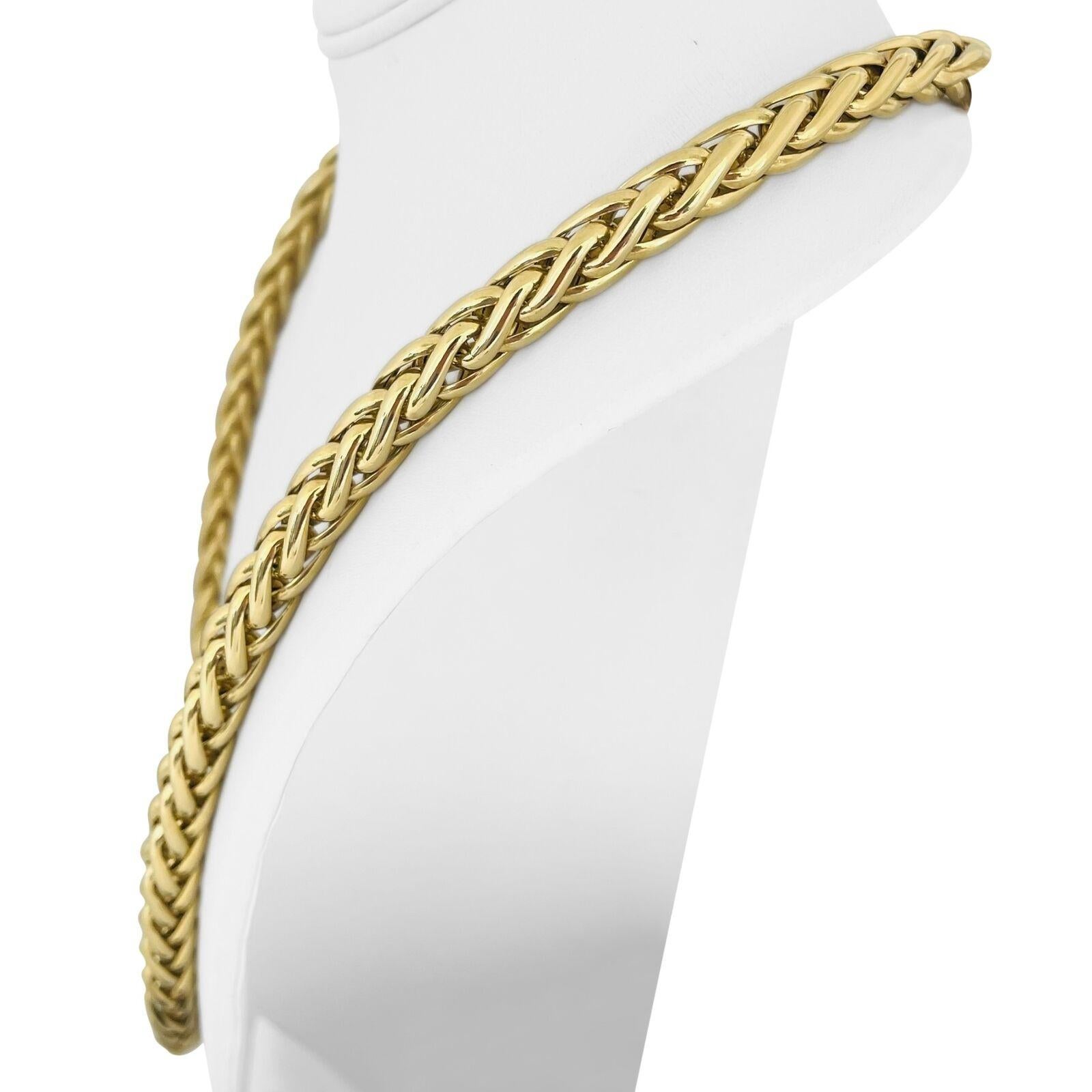 14k Gelbgold 78,3g lange dicke 9mm Weizen Link Kette Halskette Italien 30