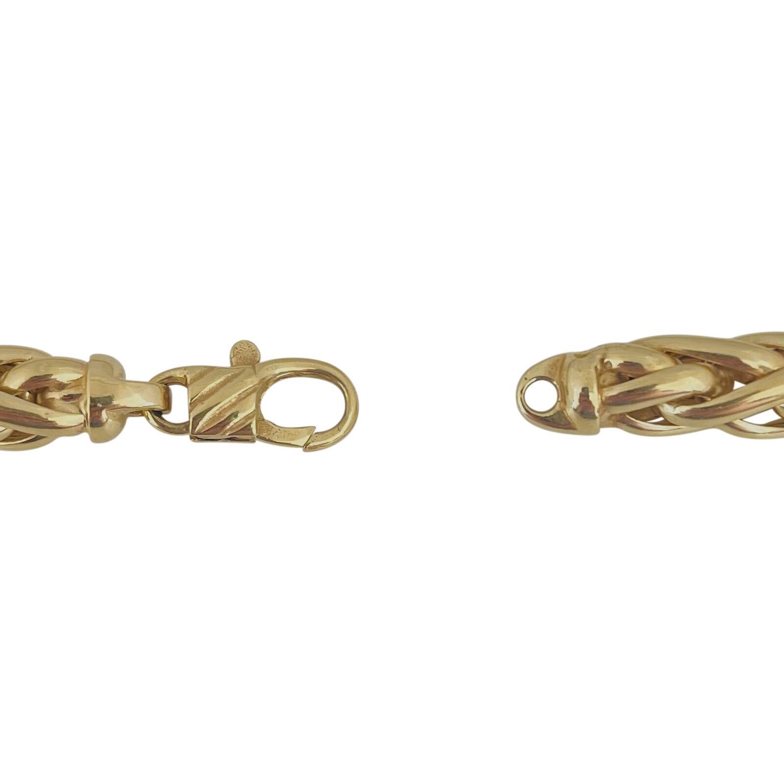 Lange, dicke Weizen-Gliederkette aus 14 Karat Gelbgold, Italien 2