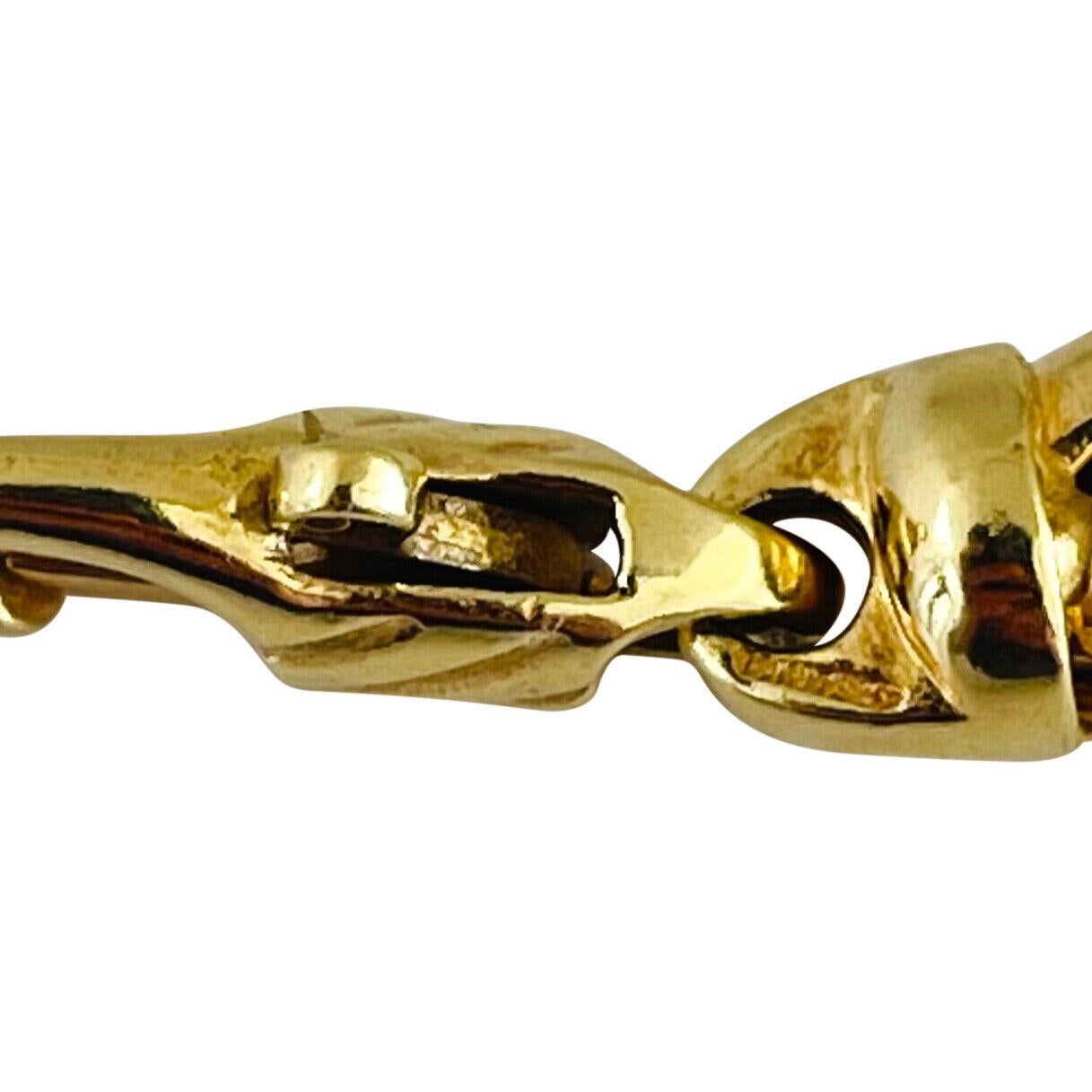 Lange, dicke Weizen-Gliederkette aus 14 Karat Gelbgold, Italien 3