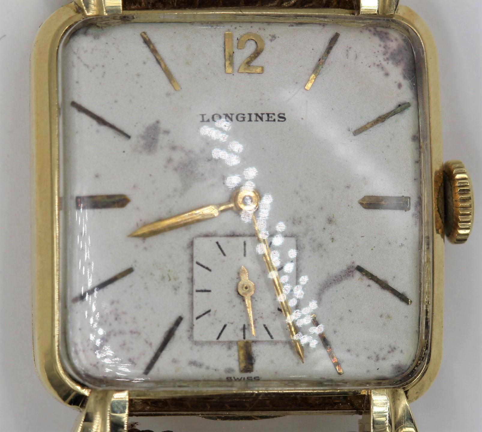 longines 14 karat gold watch vintage