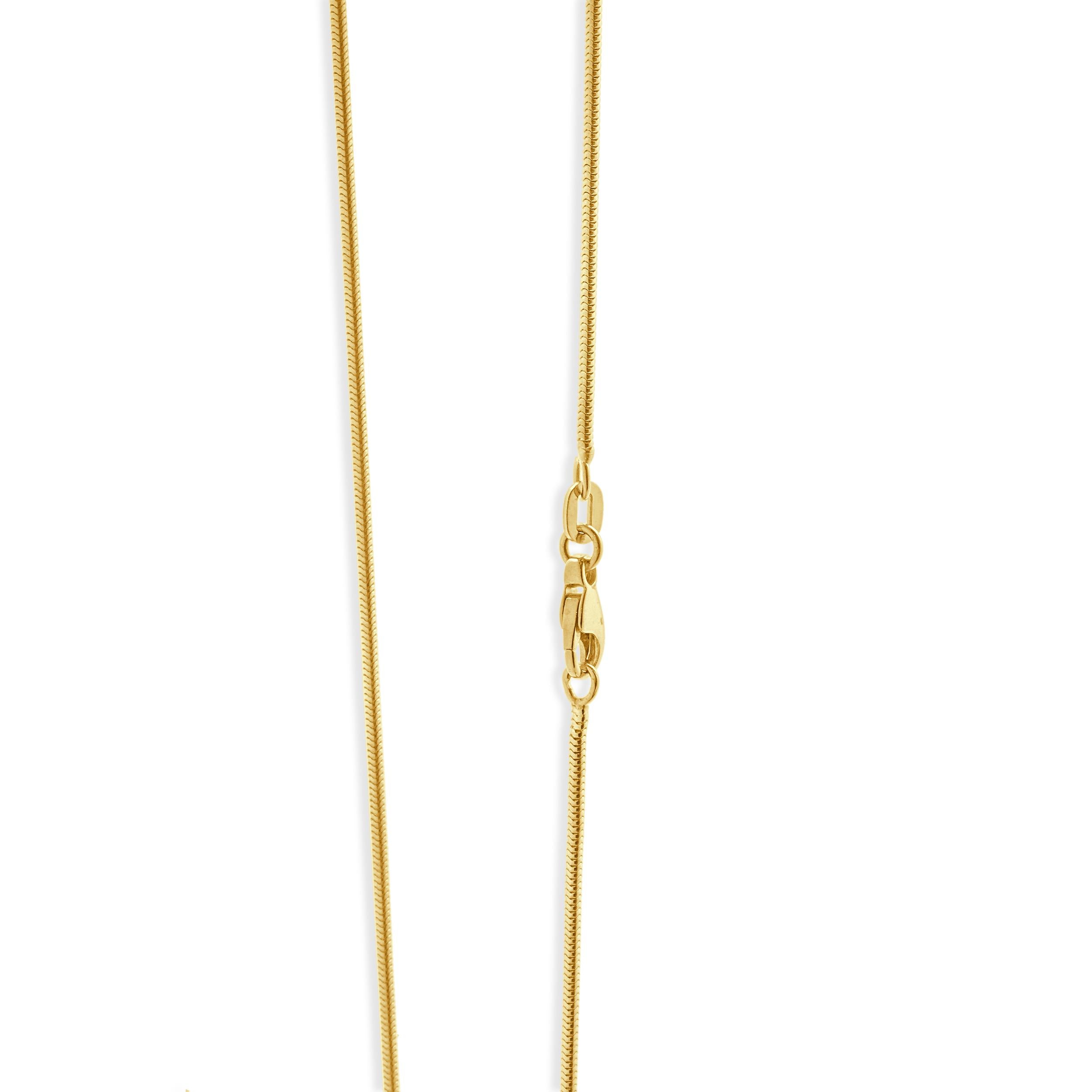 Women's 14 Karat Yellow Gold Love Necklace For Sale