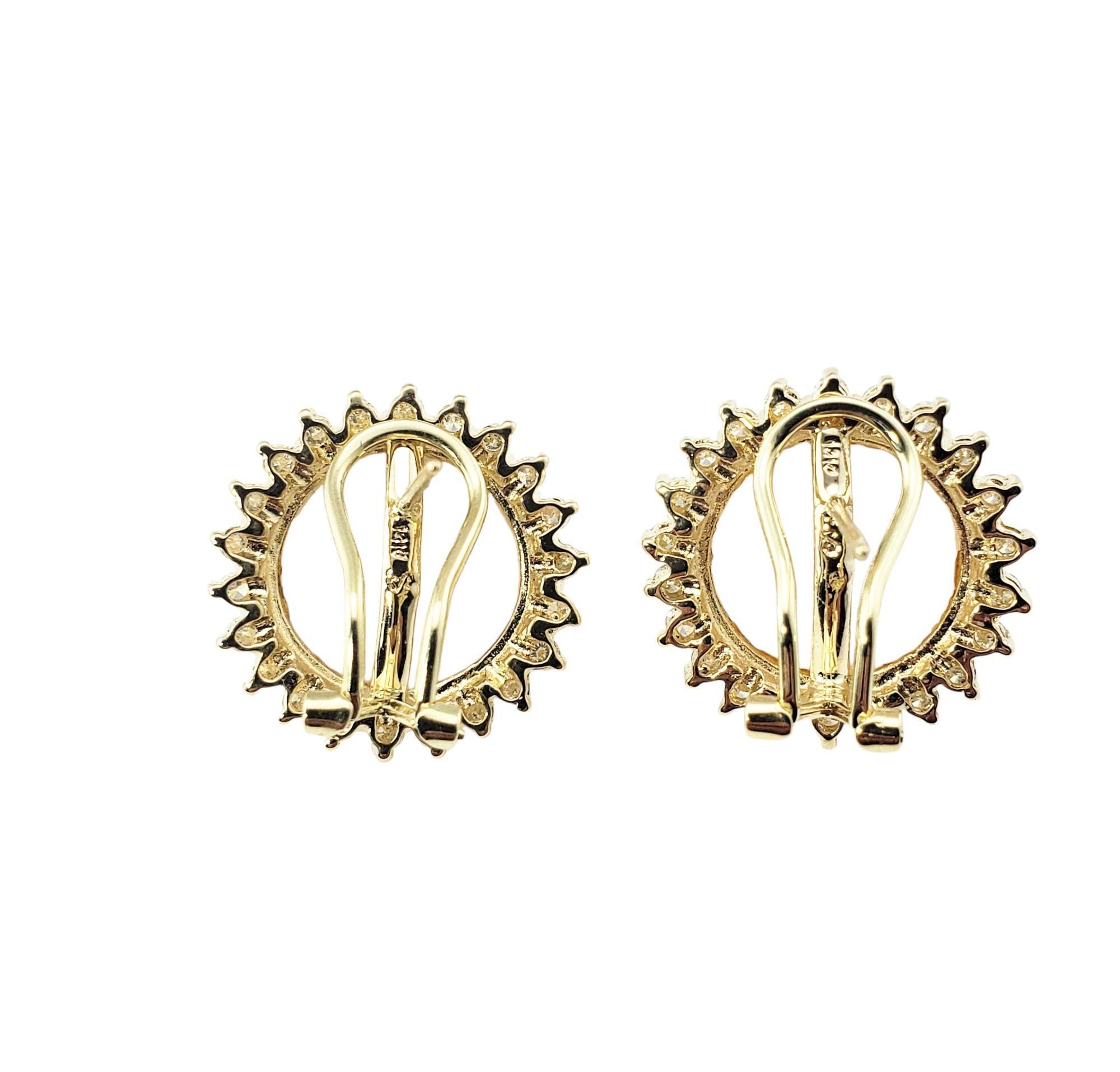14 Karat Yellow Gold Mabe Pearl and Diamond Earrings #21362 In Good Condition For Sale In Washington Depot, CT