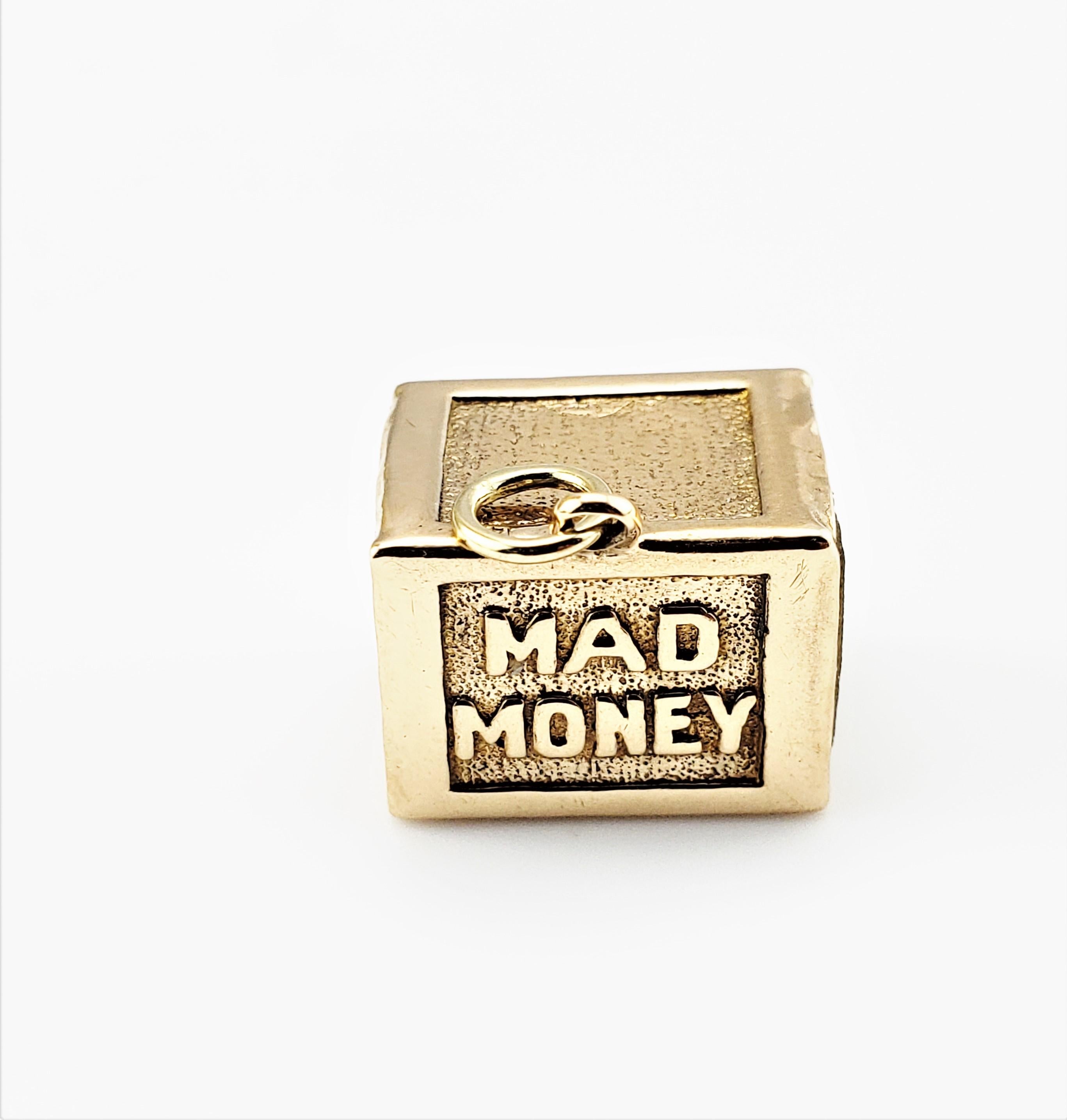 14 Karat Yellow Gold Mad Money Charm-

Never leave home without your 