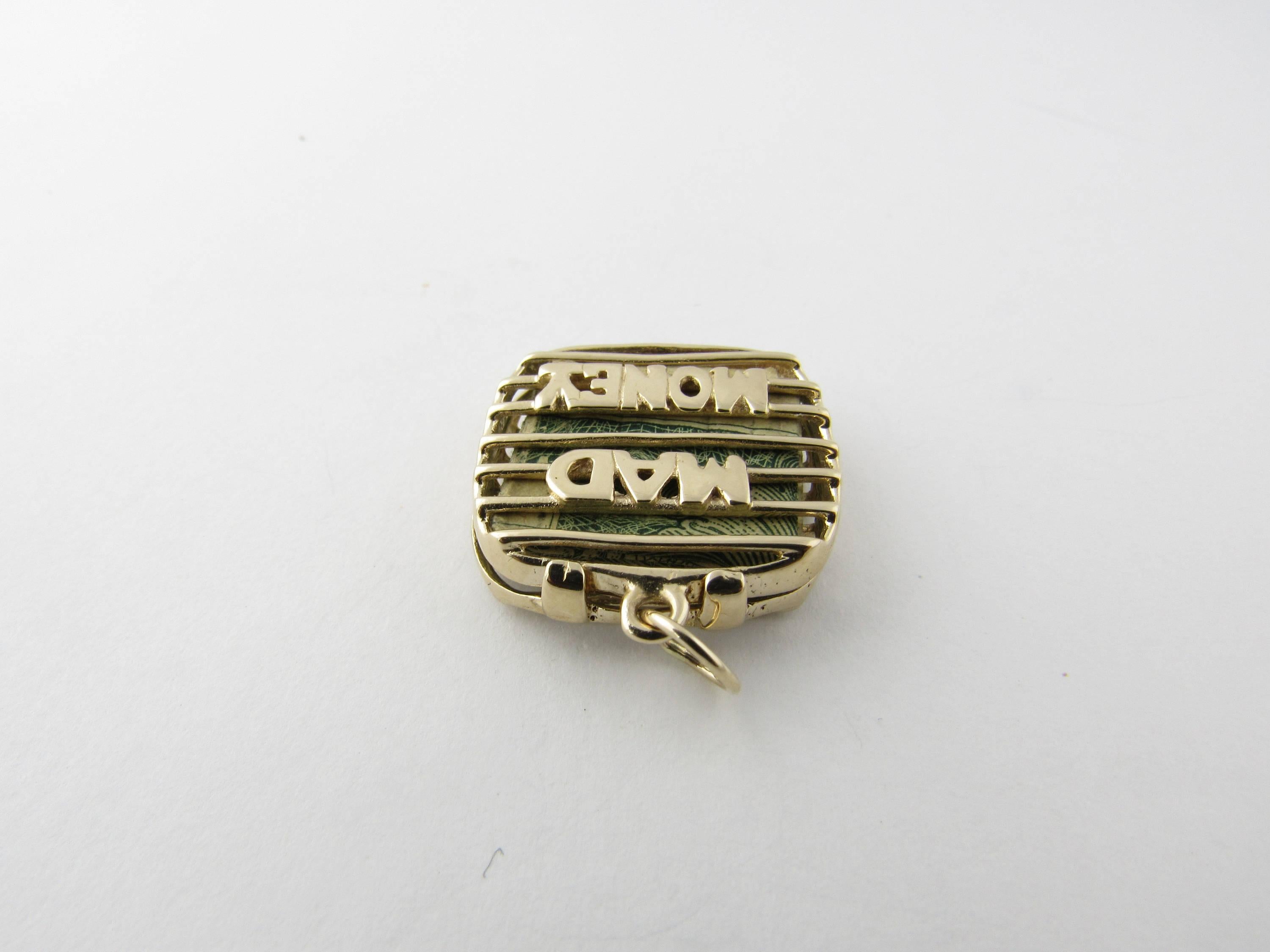 Women's 14 Karat Yellow Gold Mad Money Charm