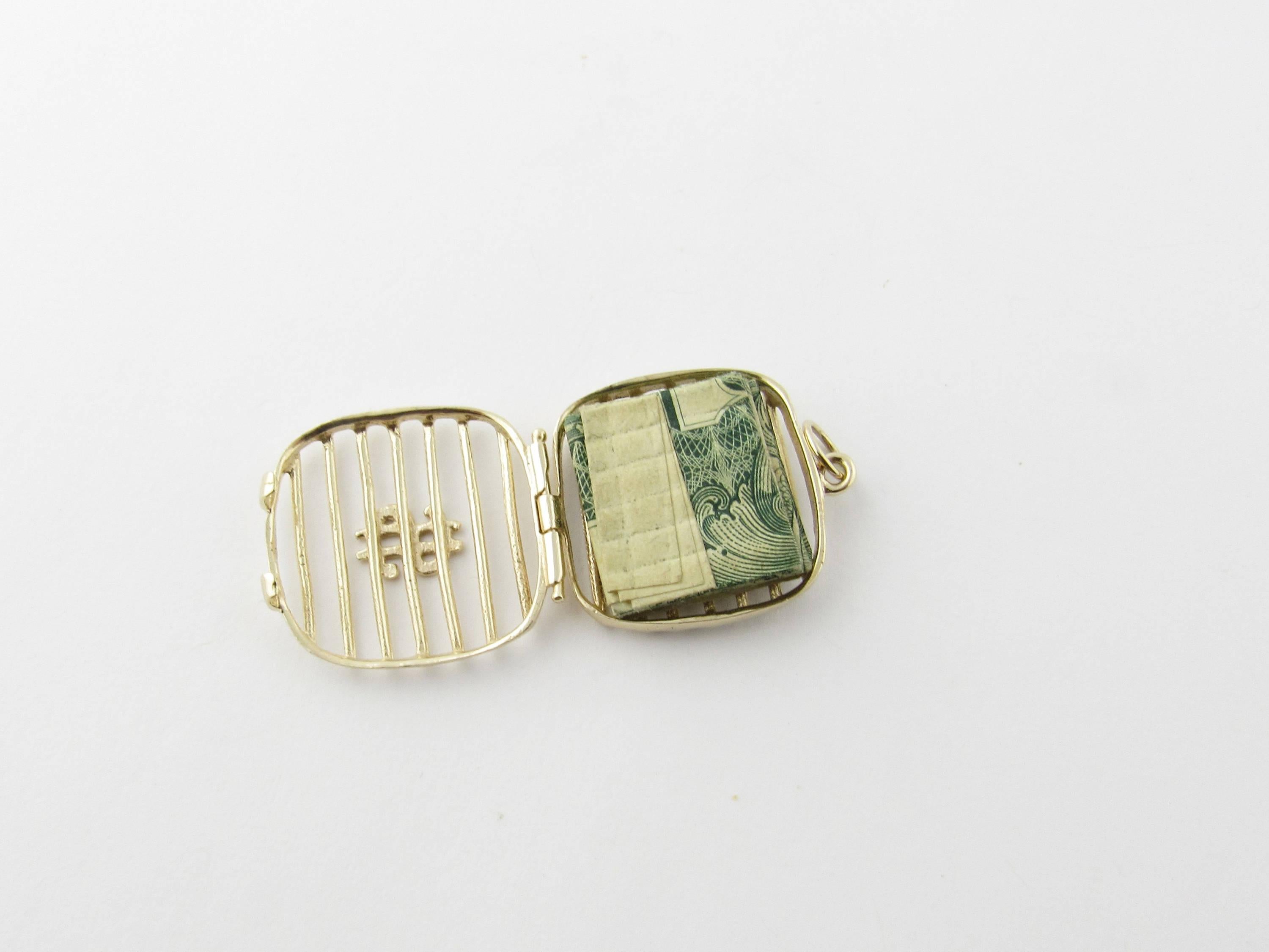 14 Karat Yellow Gold Mad Money Charm 1