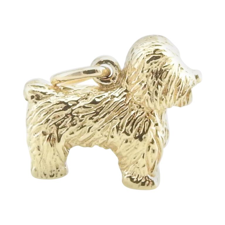 14 Karat Yellow Gold Maltese Dog Charm at 1stDibs