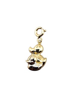 Charm in oro giallo 14 carati con mamma e bambino d'anatra #23267