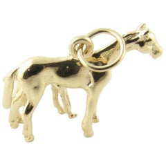 14 Karat Yellow Gold Mare and Foal Charm