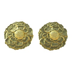 14 Karat Yellow Gold Marigold Cufflinks