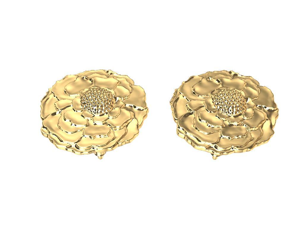 14 Karat Gelbgold-Ohrstecker aus Marigold im Angebot 5