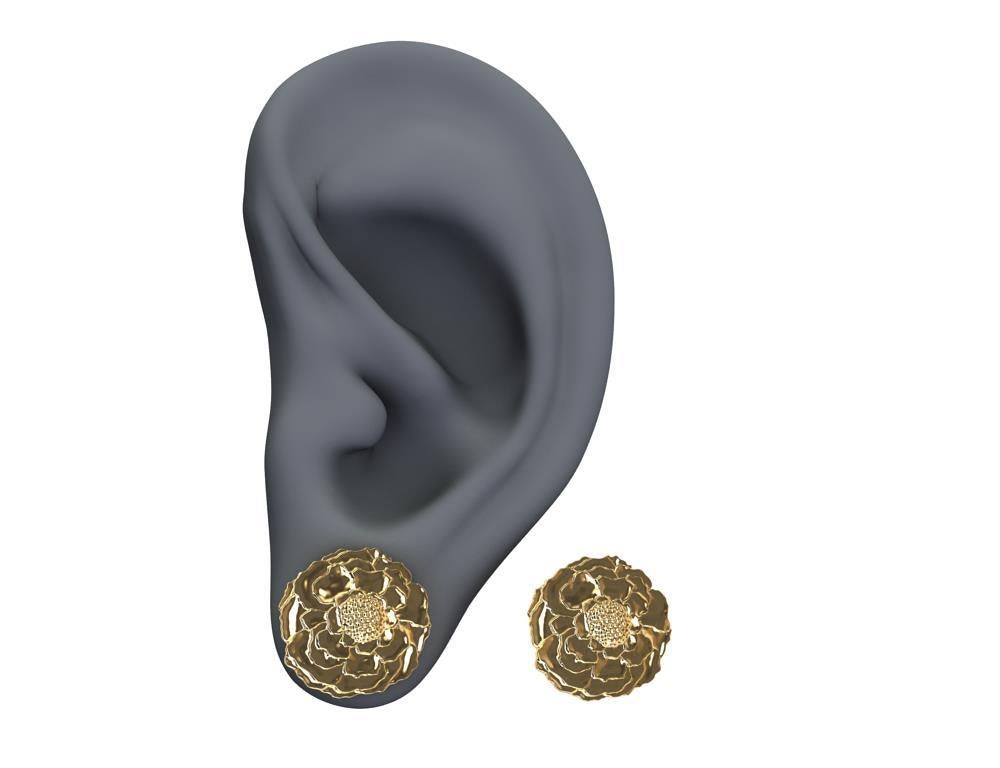 14 Karat Gelbgold-Ohrstecker aus Marigold im Angebot 1