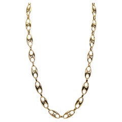 Vintage 14 Karat Yellow Gold Mariner Chain Link Necklace