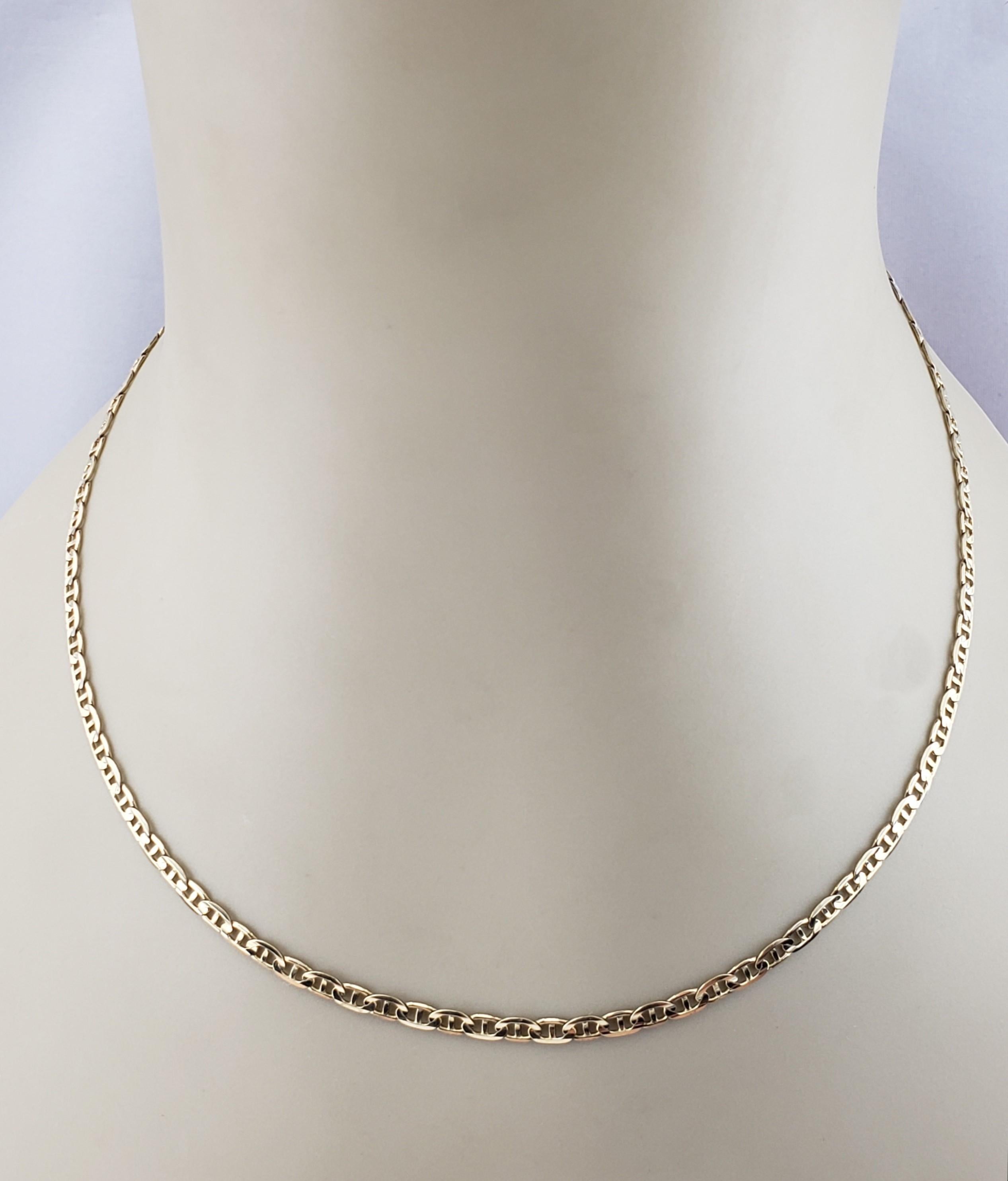 14 Karat Yellow Gold Mariner Link Necklace #15580 For Sale 2