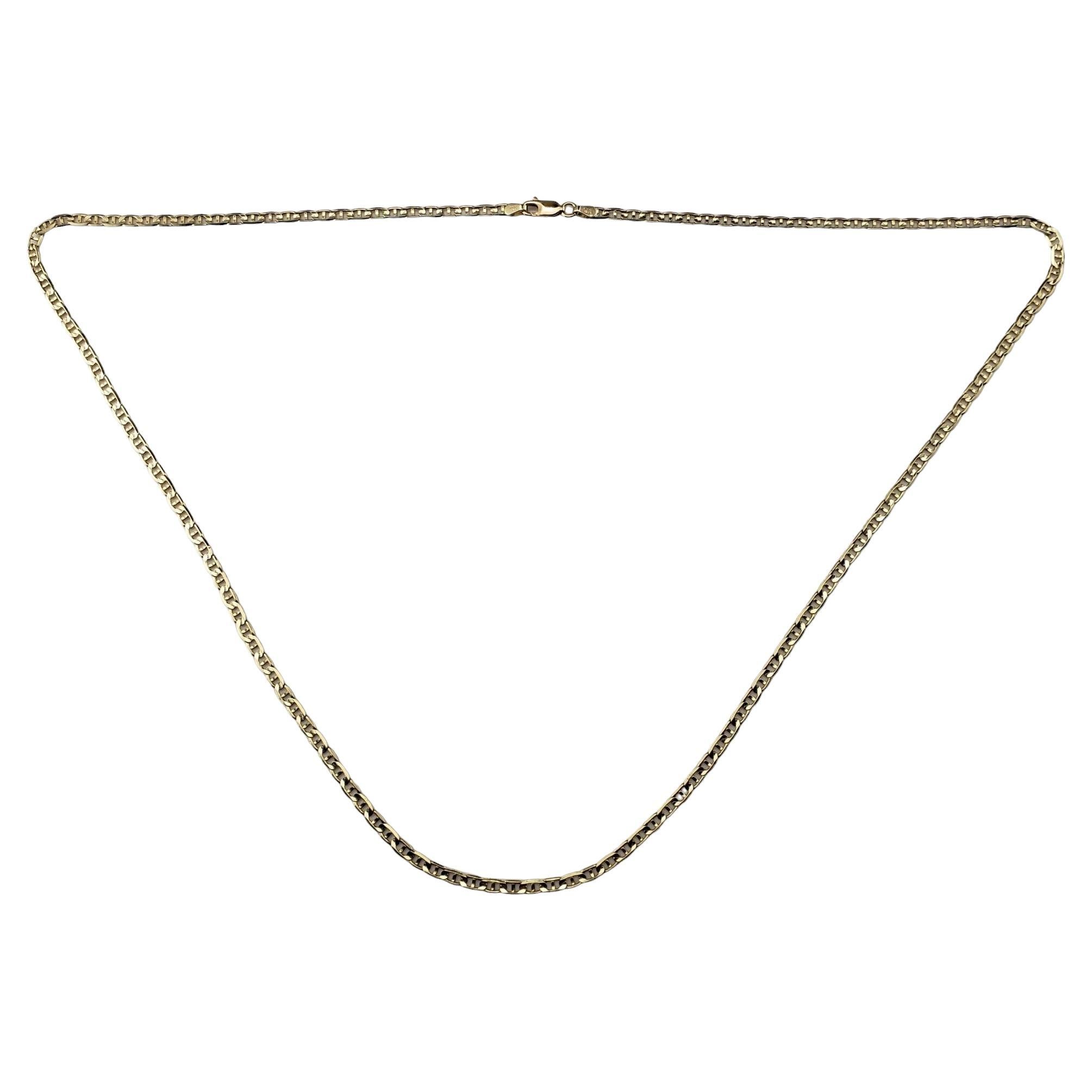 14 Karat Yellow Gold Mariner Link Necklace #15580 For Sale