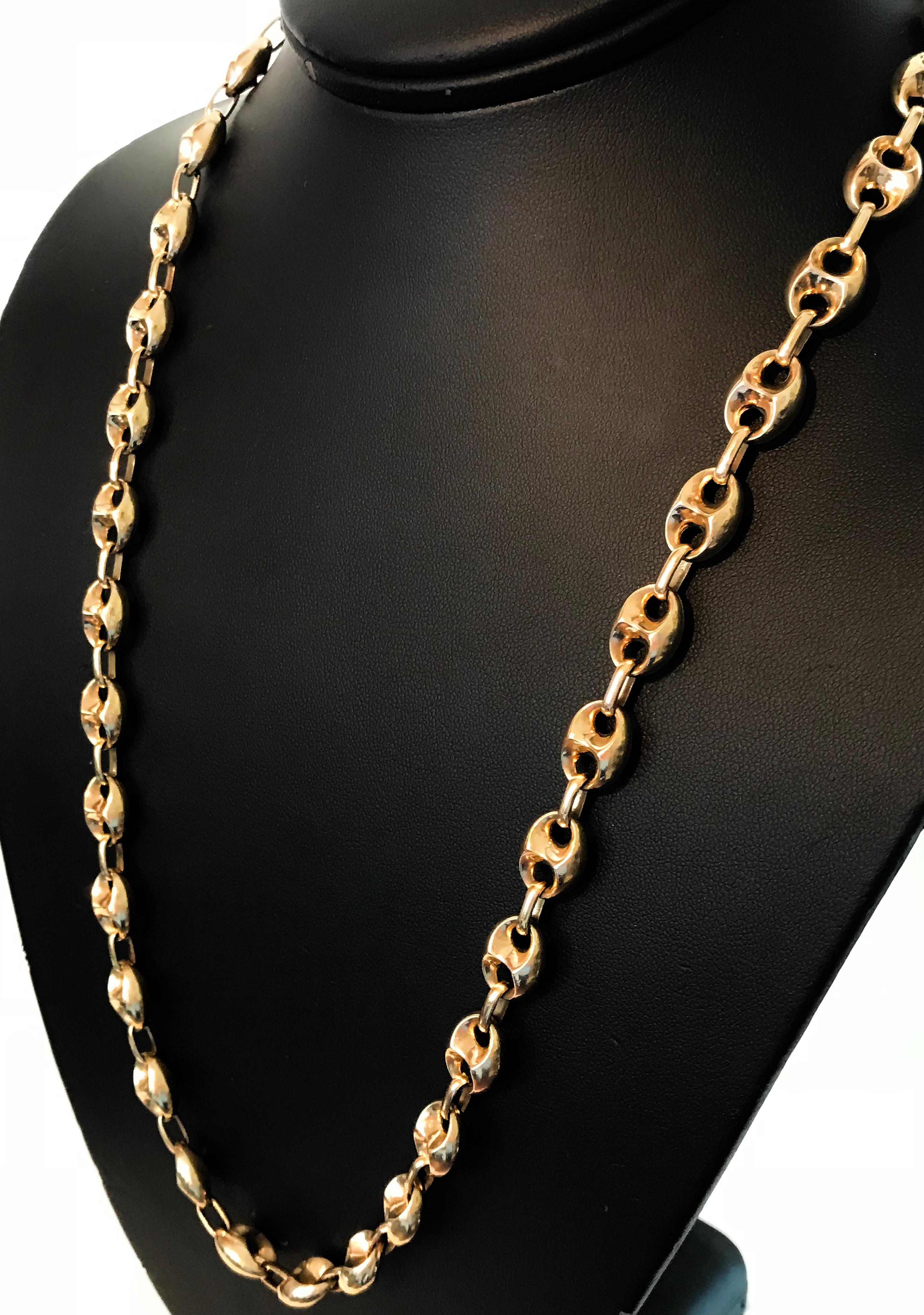 14k yellow gold mariner link chain