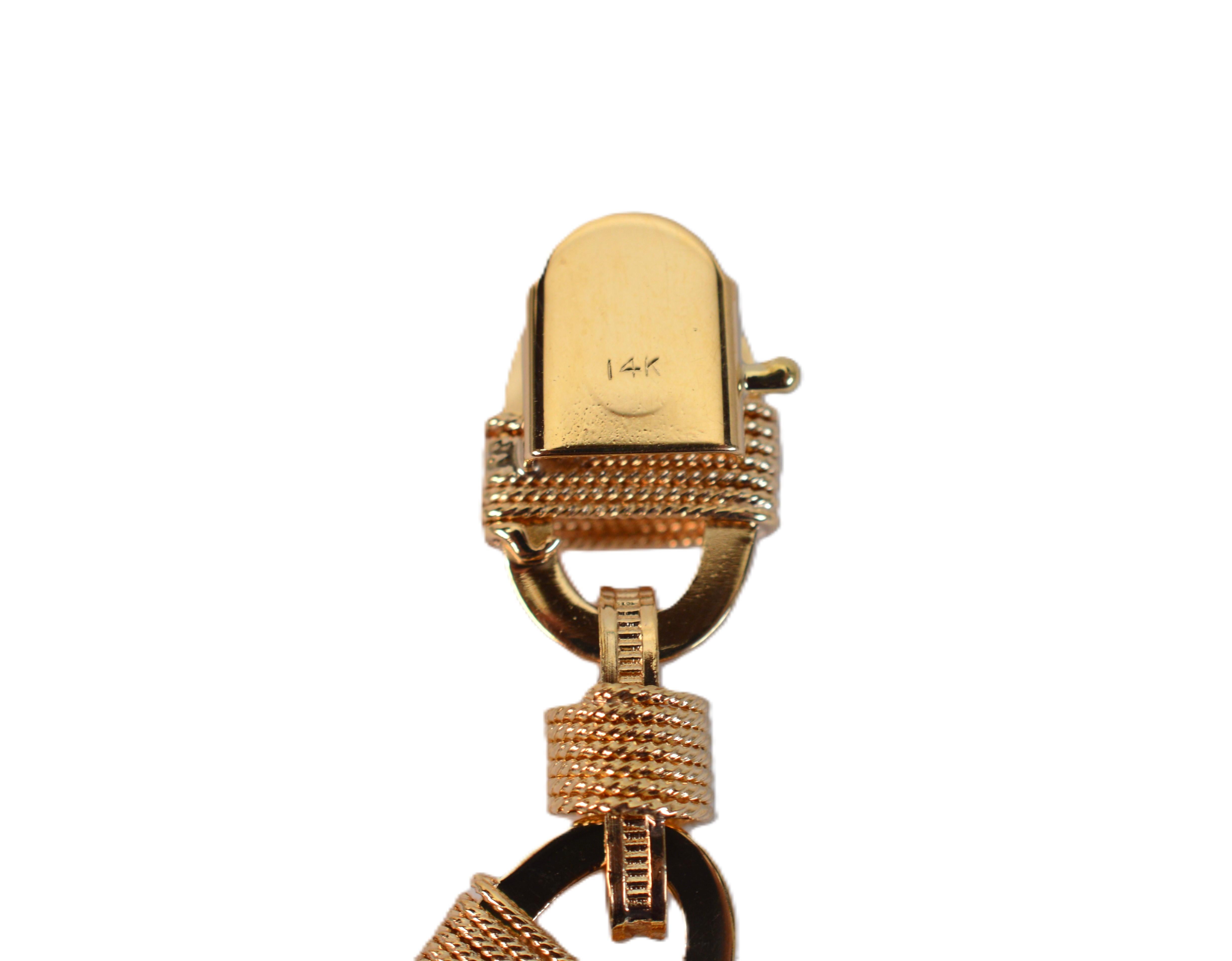 Pulsera de eslabones ovalados estilo marino de oro amarillo de 14 quilates en venta 2