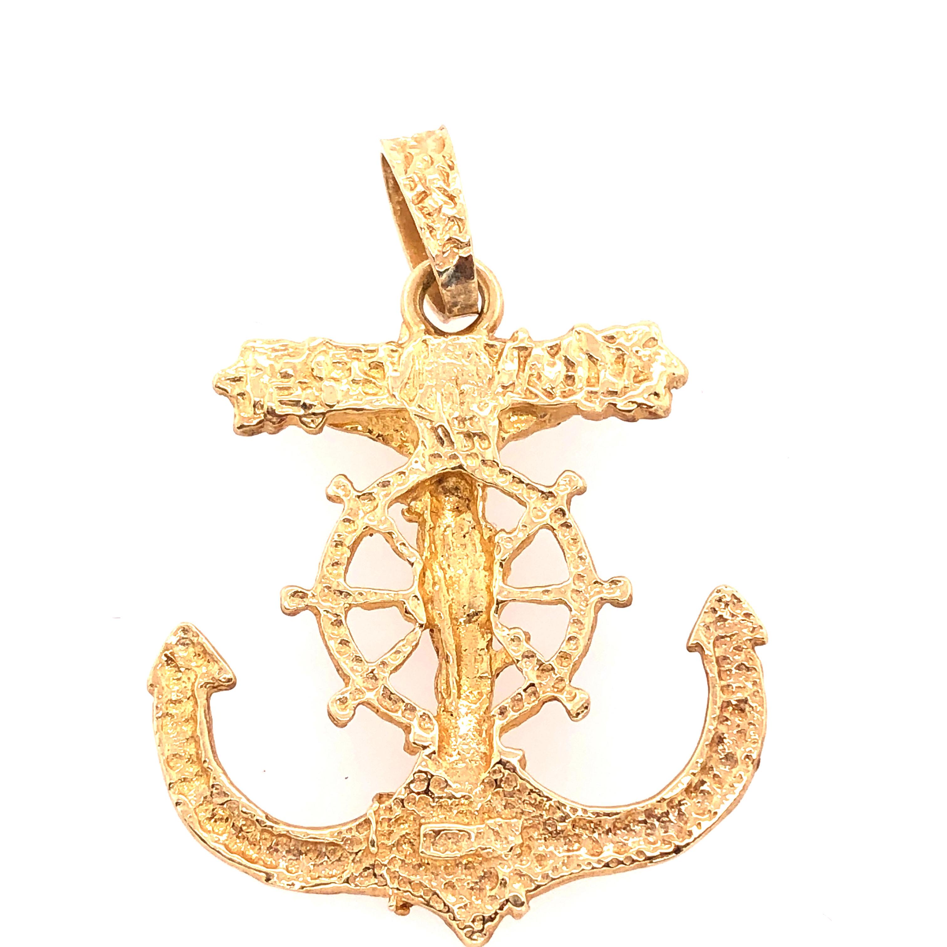 anchor with cross pendant