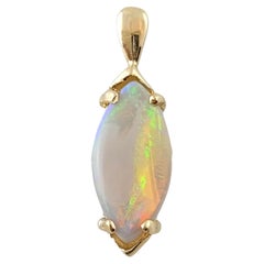 14 Karat Yellow Gold Marquis Opal Pendant #17807