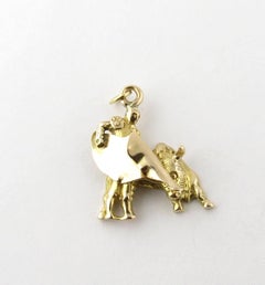 14 Karat Yellow Gold Matador Bull Fighter Charm