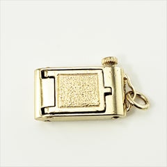 14 Karat Yellow Gold Mechanical Camera Charm