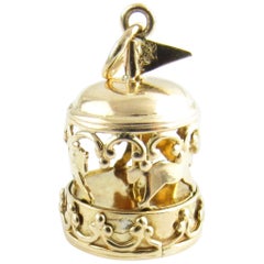 14 Karat Yellow Gold Mechanical Carousel Charm