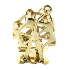 14 Karat Yellow Gold Mechanical Ferris Wheel Charm