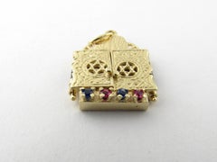 14 Karat Yellow Gold Mechanical Judaica Arc/Torah Charm