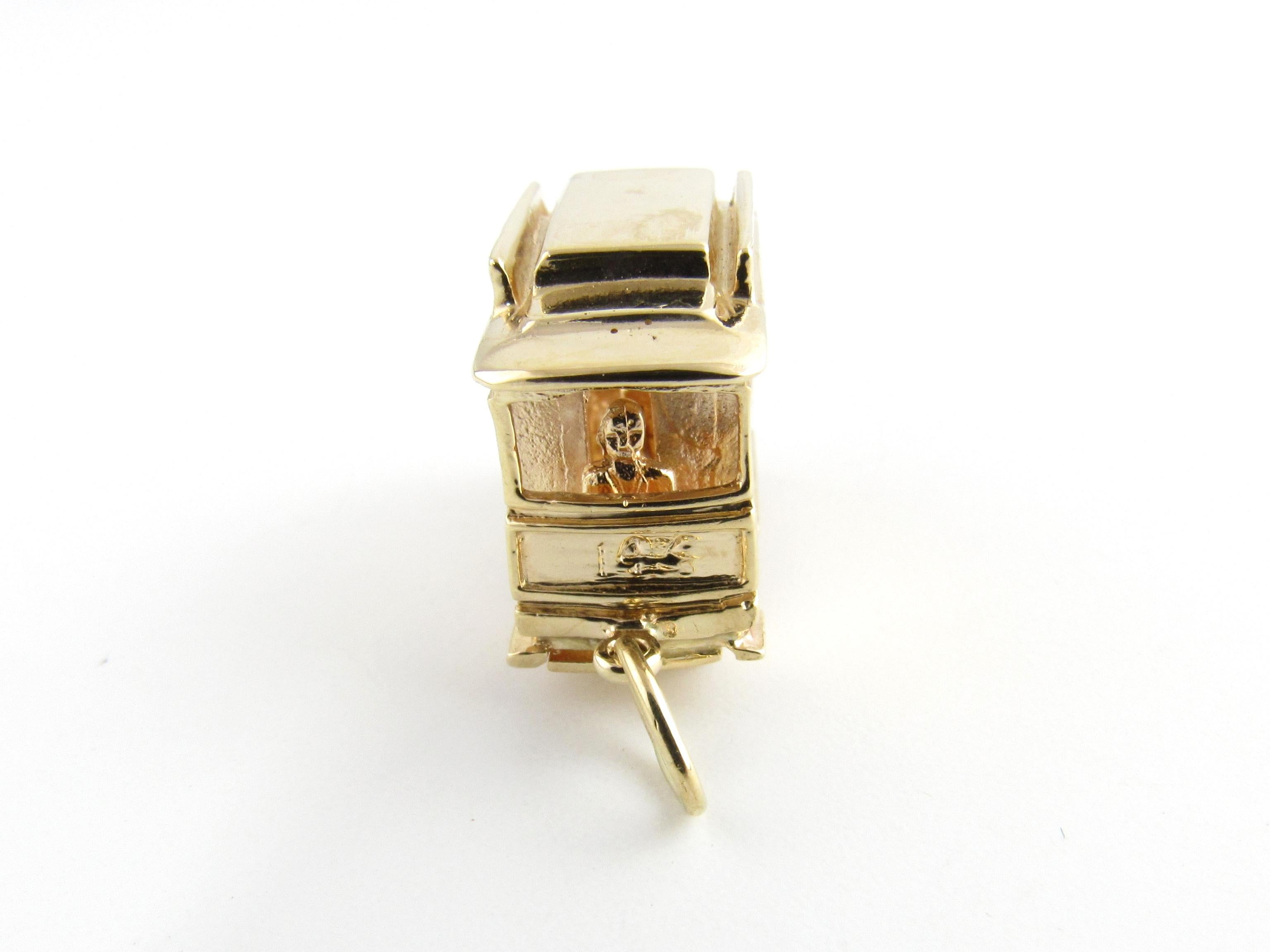 Women's 14 Karat Yellow Gold Mechanical San Francisco Cable Car Charm