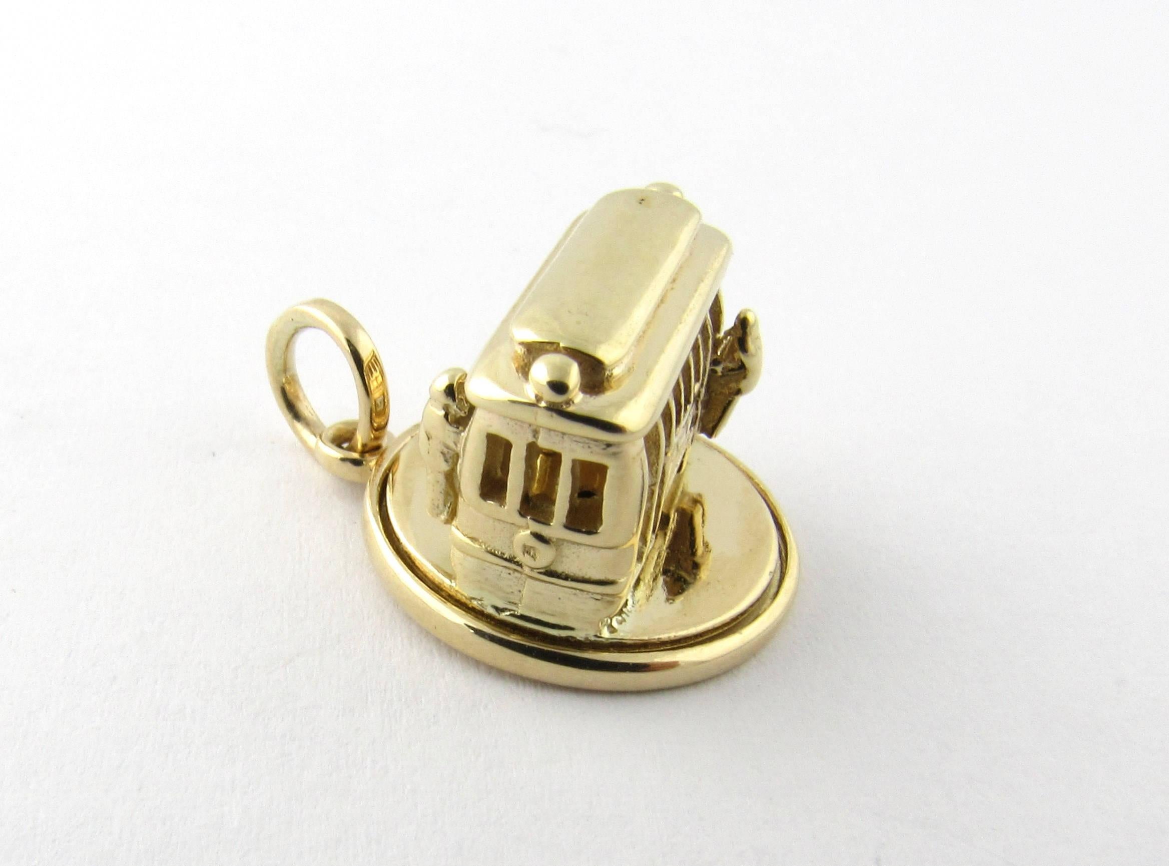 Women's 14 Karat Yellow Gold Mechanical Trolley Car Charm